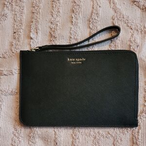 Kate Spade Black Leather Wristlet